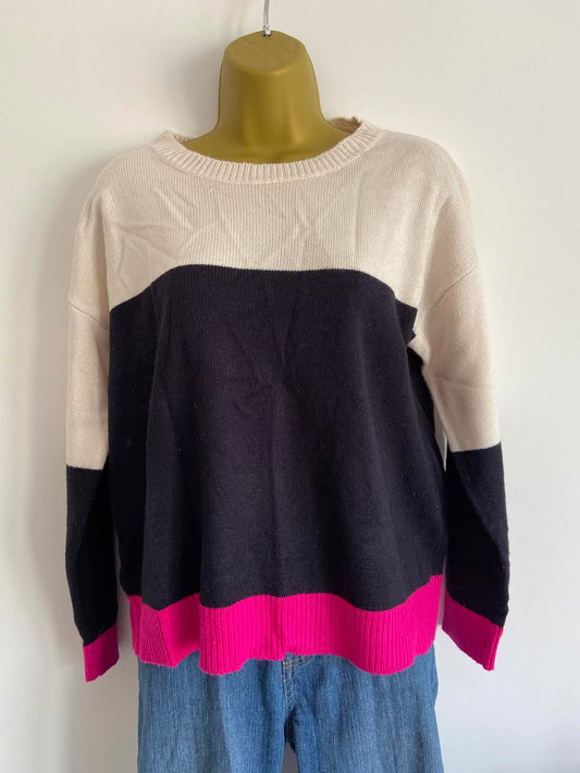 George Size Medium Colour-Block Sweater