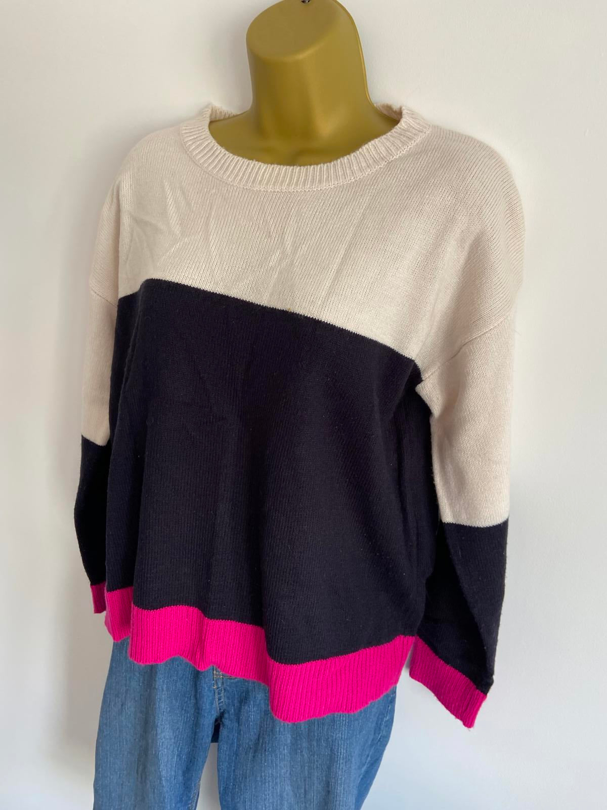 George Size Medium Colour-Block Sweater