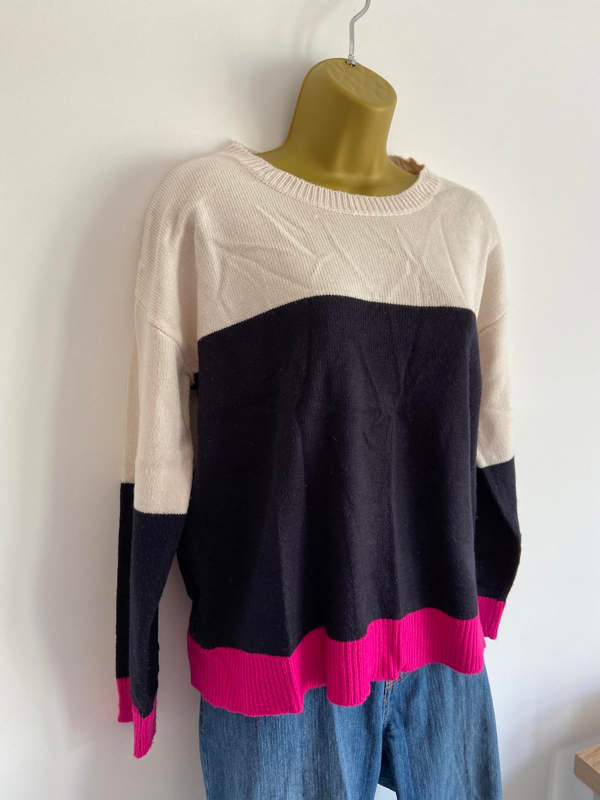 George Size Medium Colour-Block Sweater