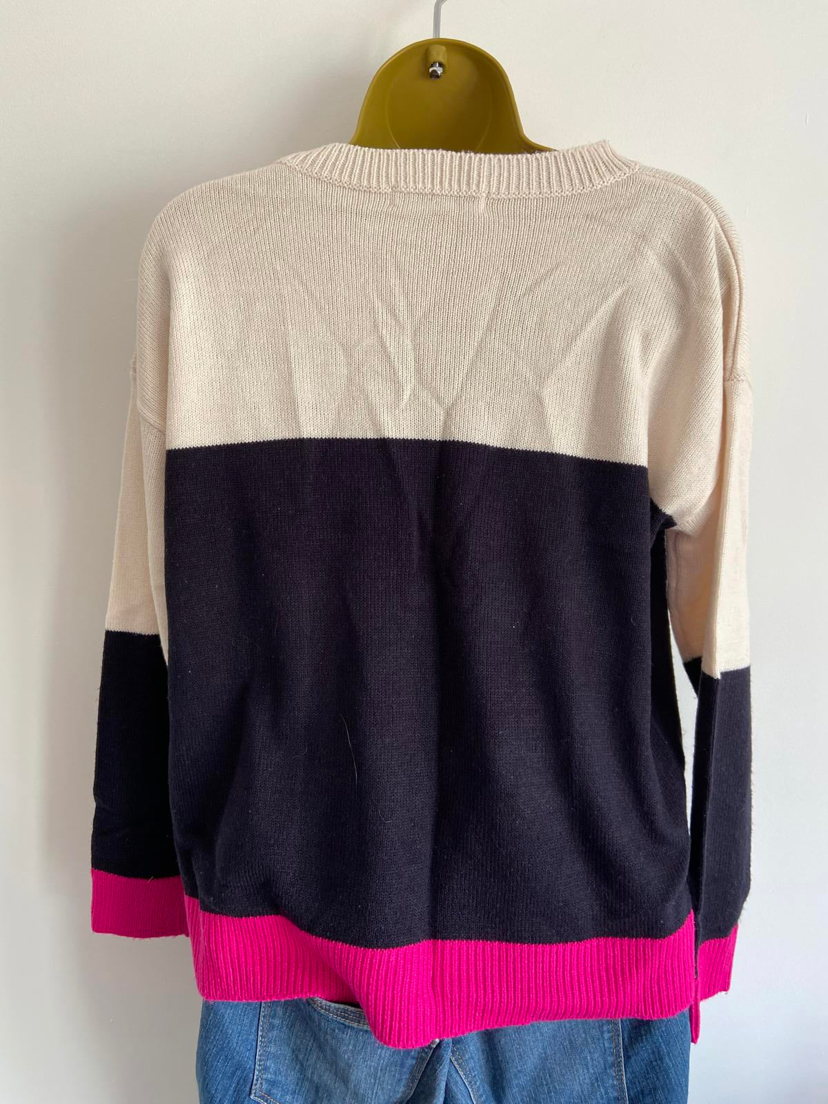 George Size Medium Colour-Block Sweater