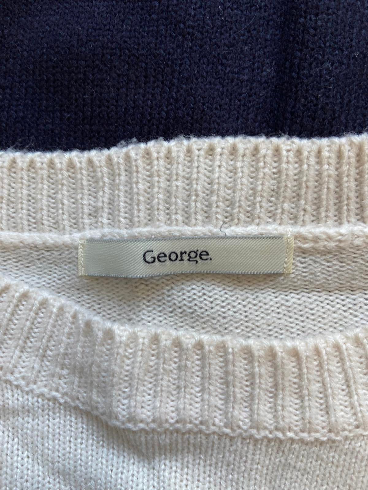 George Size Medium Colour-Block Sweater
