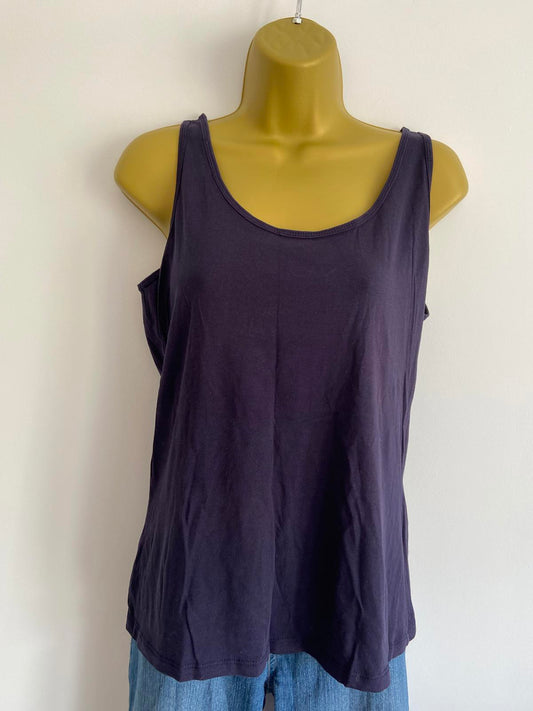 Primark Size L (14-16) Navy Sleeveless Top