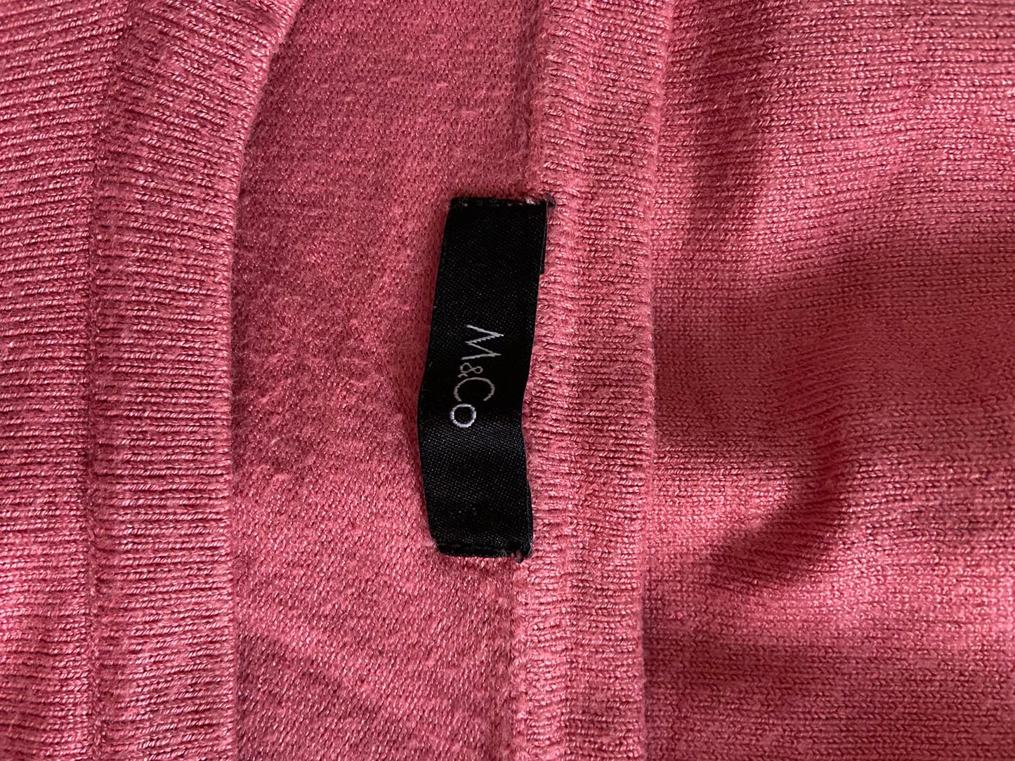 M&Co Ladies Soft Pink Lightweight Jumper - Round Neck, Balloon Sleeves, Size 10