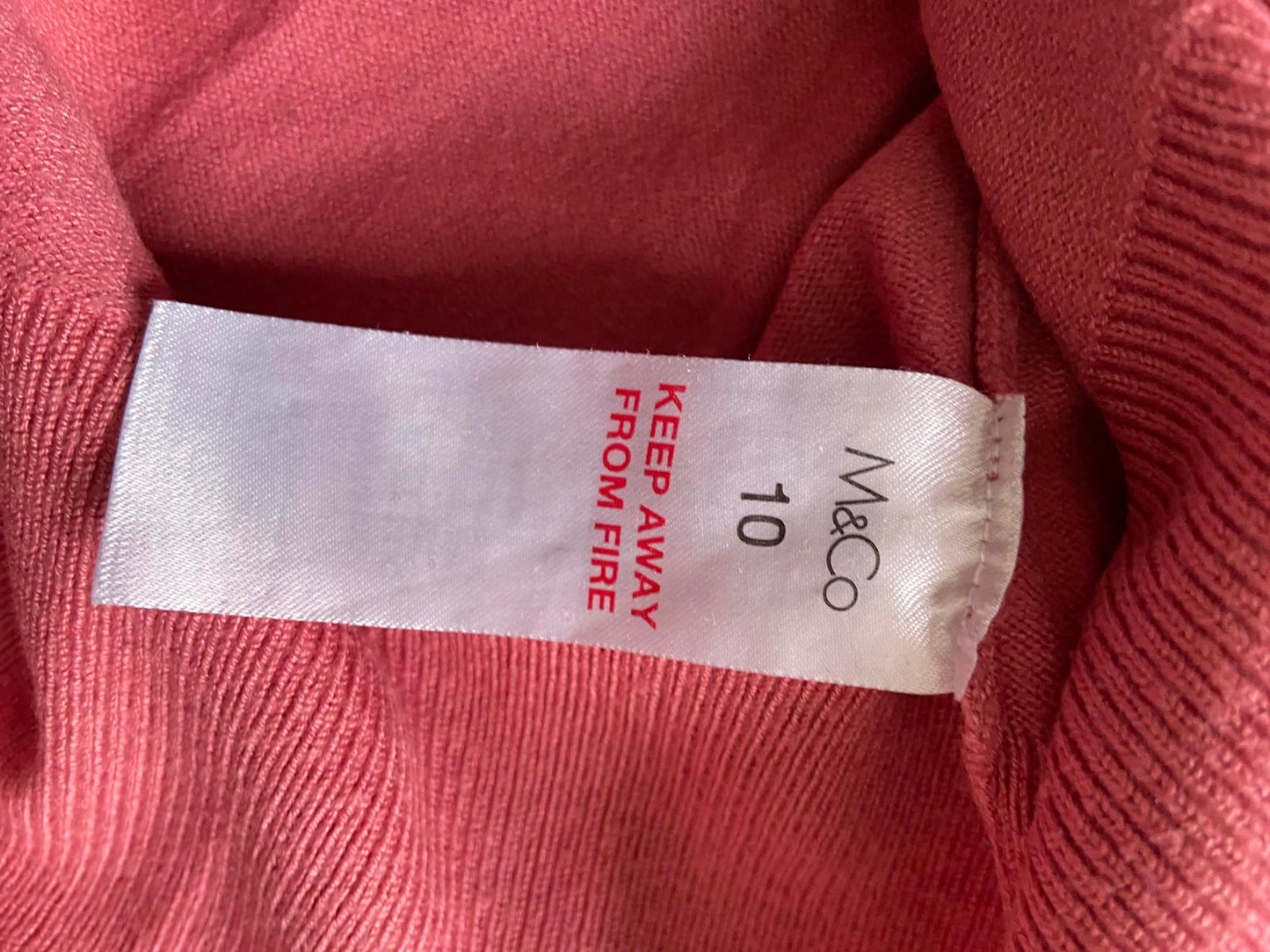 M&Co Ladies Soft Pink Lightweight Jumper - Round Neck, Balloon Sleeves, Size 10
