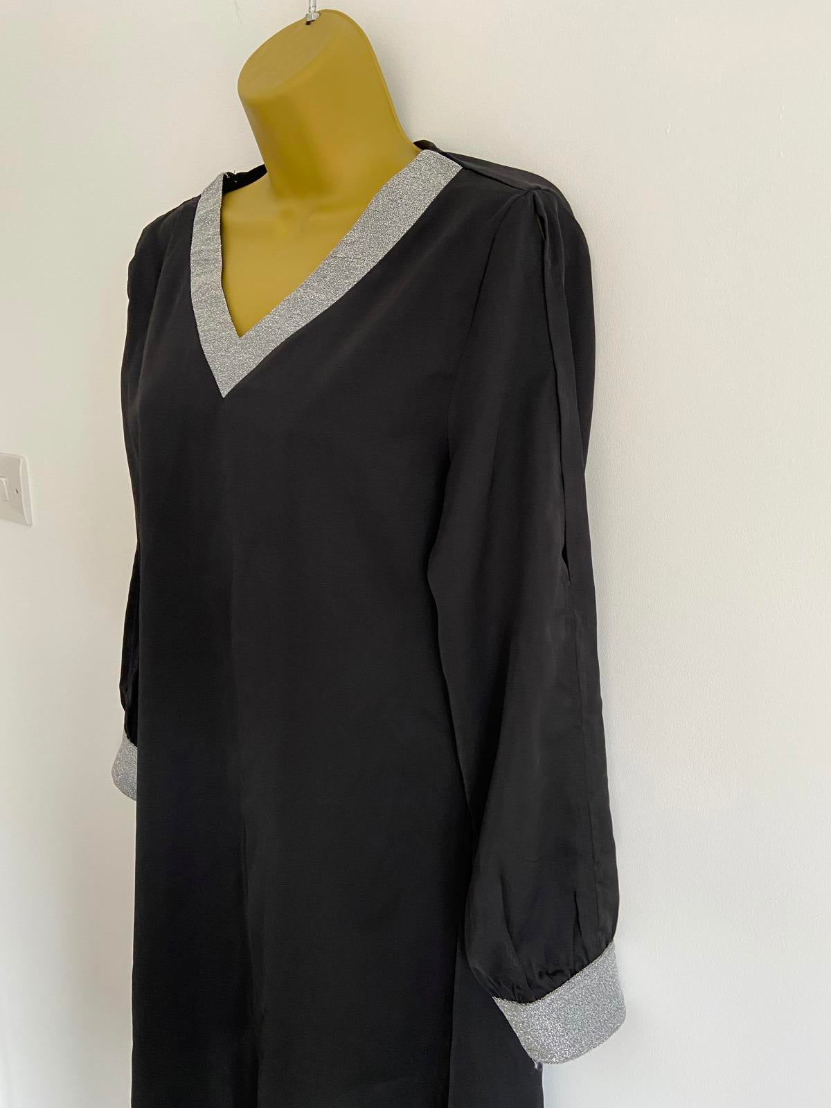Unbranded Size Medium Black Dress with Open Sleeves