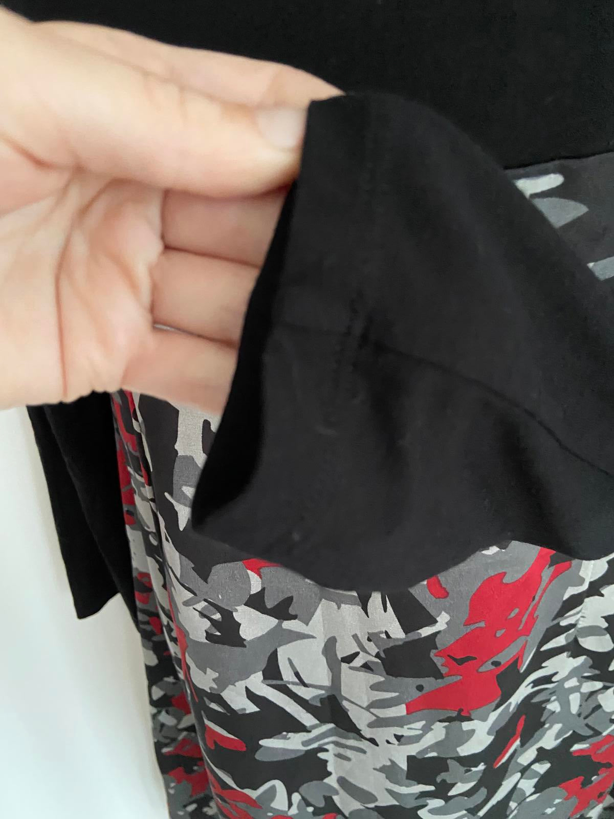 Grey Wolf Black Top & Patterned Skirt Dress - UK 10