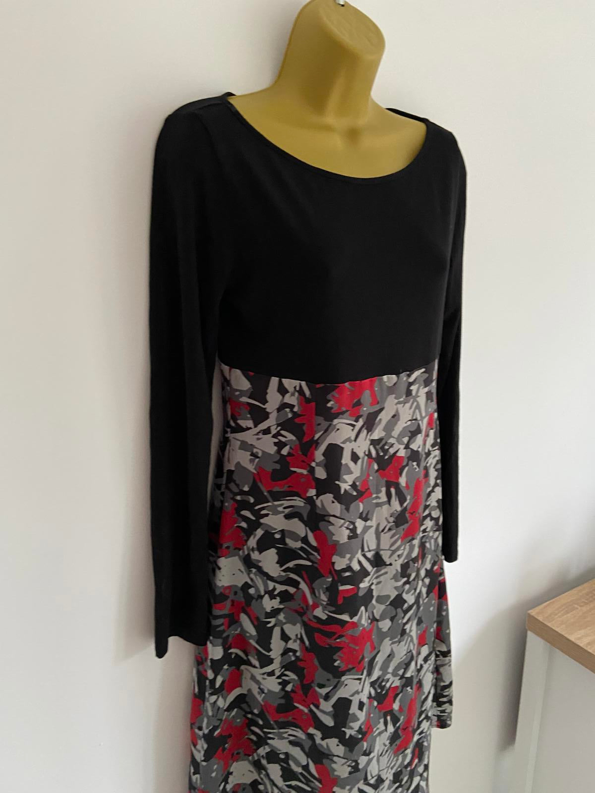 Grey Wolf Black Top & Patterned Skirt Dress - UK 10