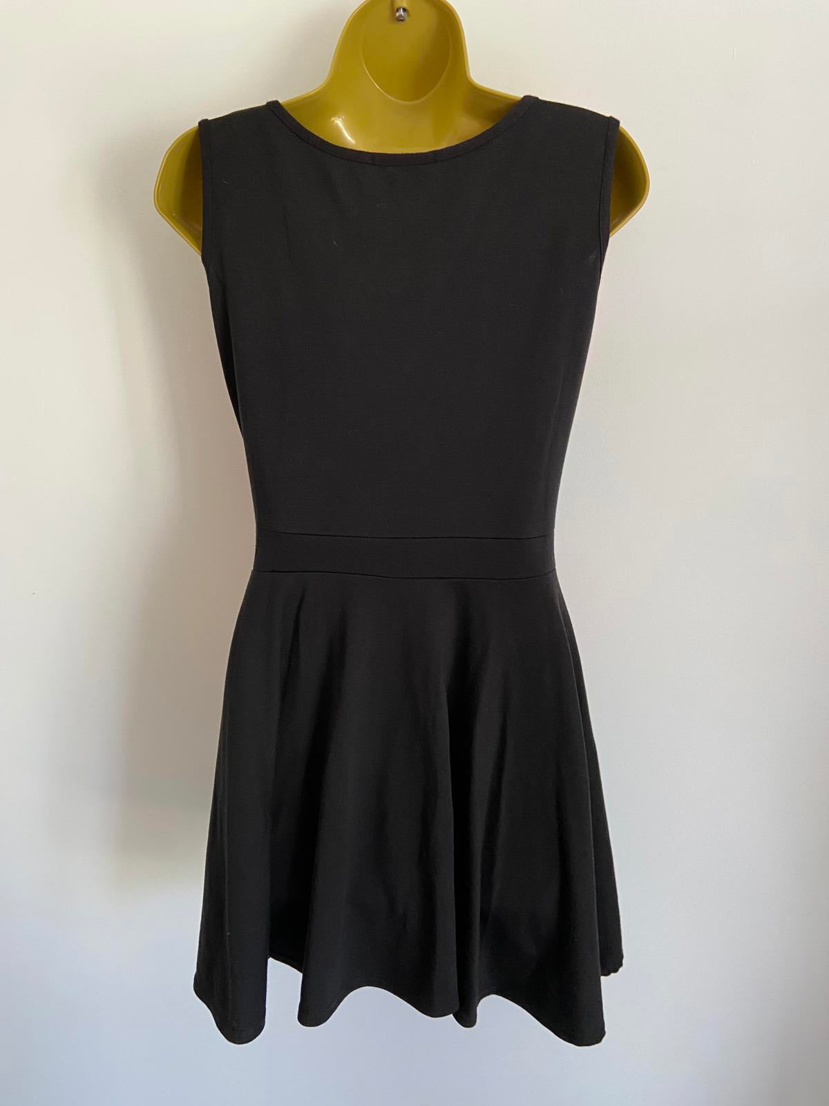 Boohoo Size 12 Colour Block Panel Skater Dress Coral Pink Green & Black