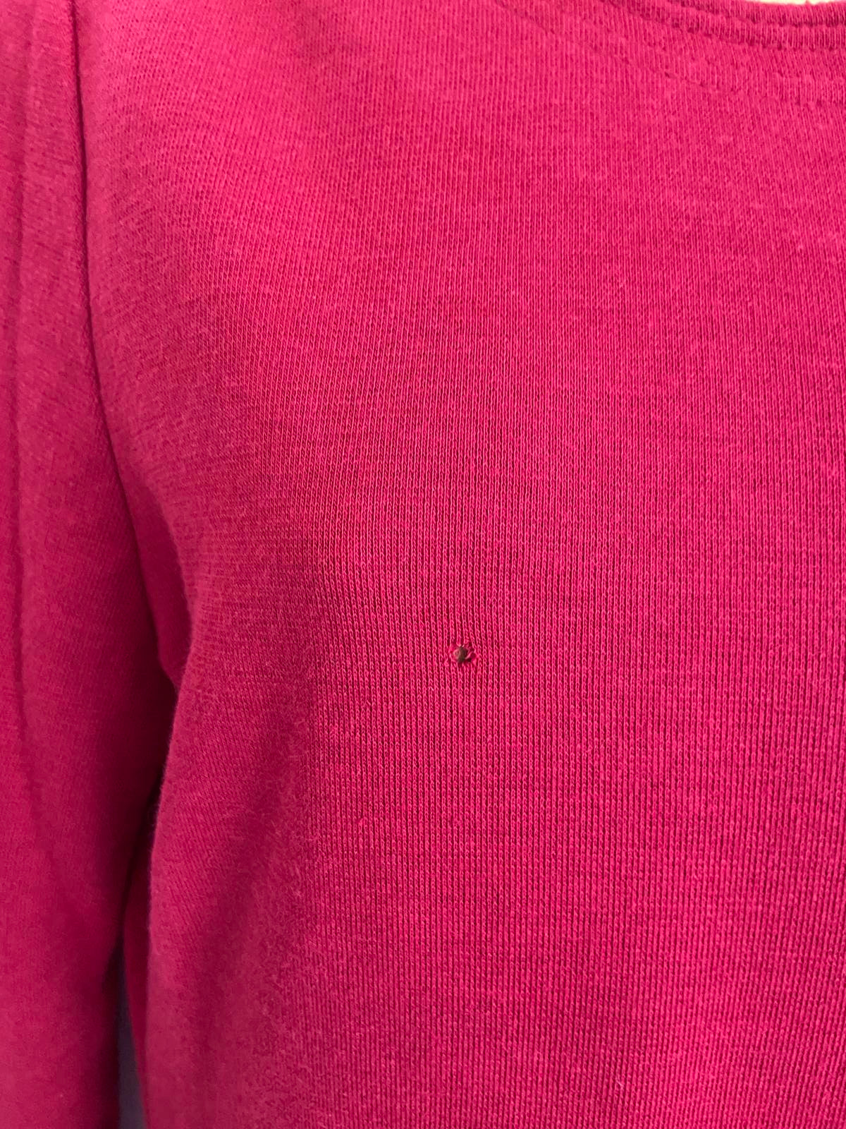 St Michael M&S Red Long Sleeve Dress Upcycling Project Small Hole Approx Size 12