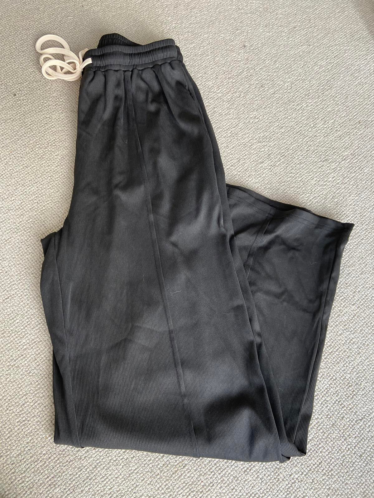 Unbranded Size Small Black Wide-Leg Trousers