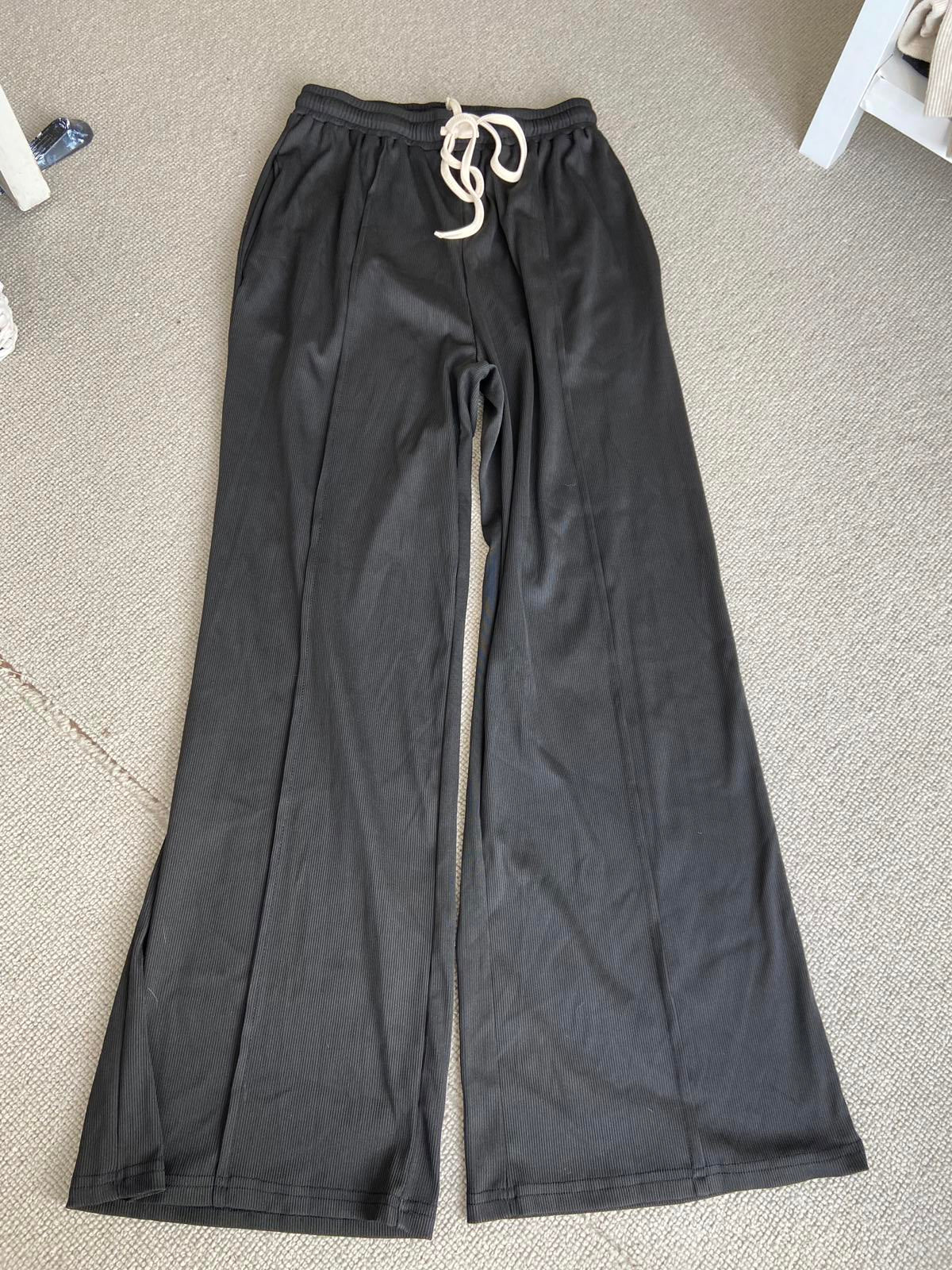 Unbranded Size Small Black Wide-Leg Trousers