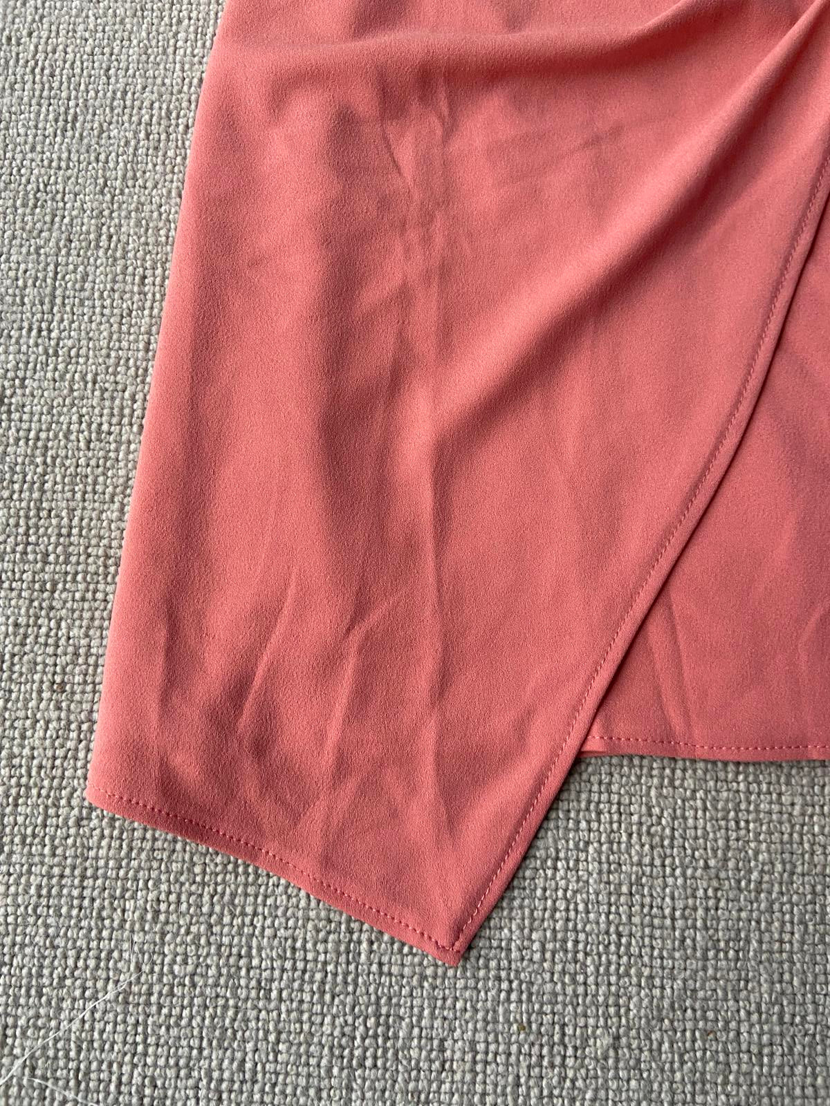 Boohoo Size 8 Peach Pink Bow Wrap Skirt
