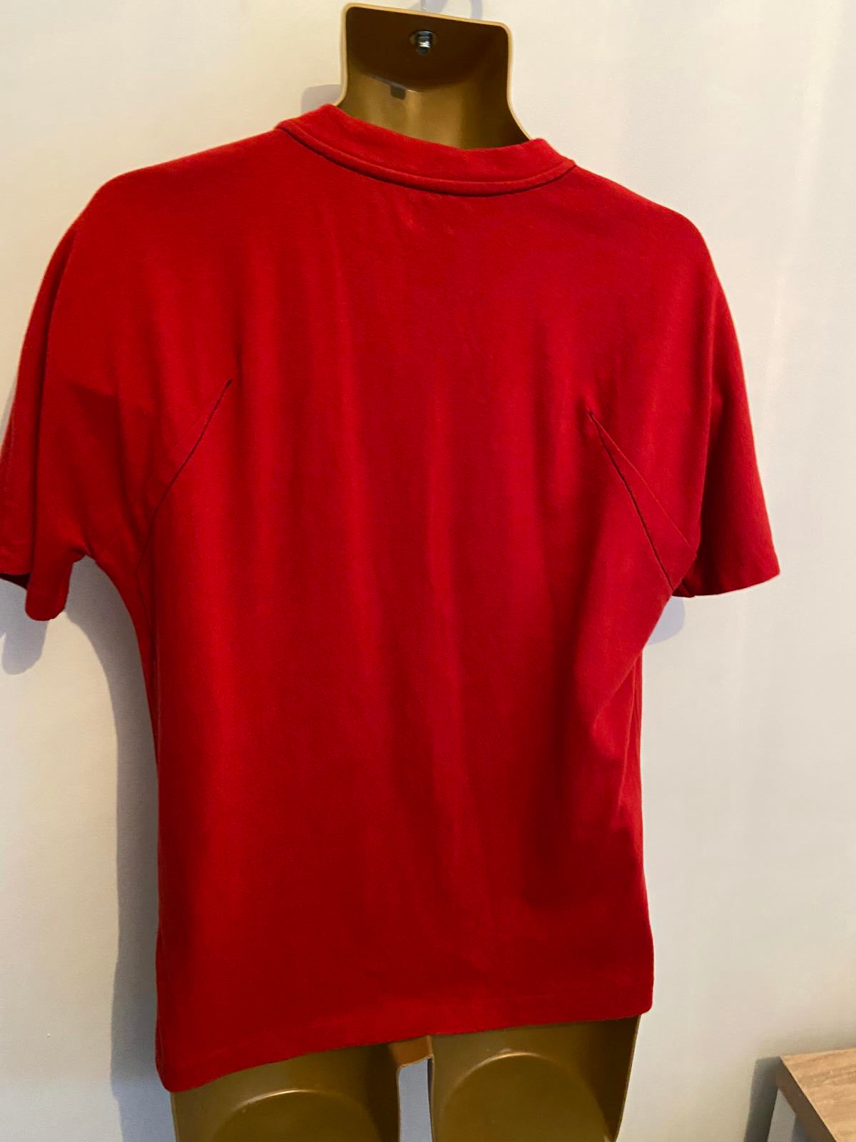 Levi's Plain Red T-Shirt - Short Sleeve, Round Neck, Soft Blend, Size Medium