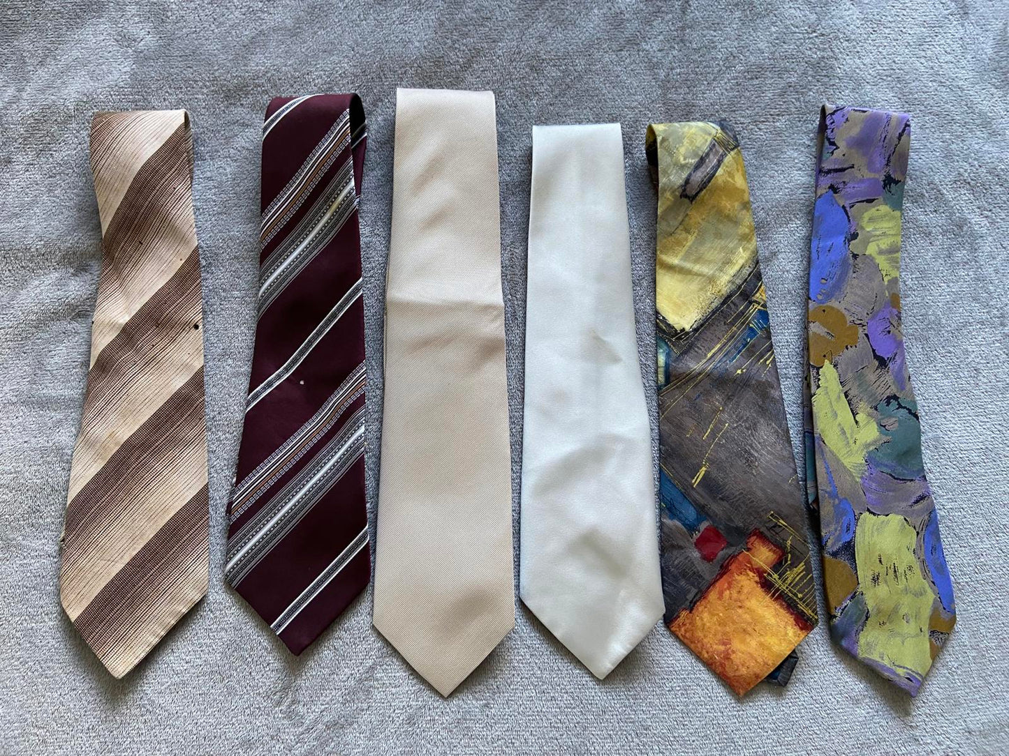 6 Men’s Vintage Ties Bundle Next C&A Gianni Rivera Upcycling Repair Project