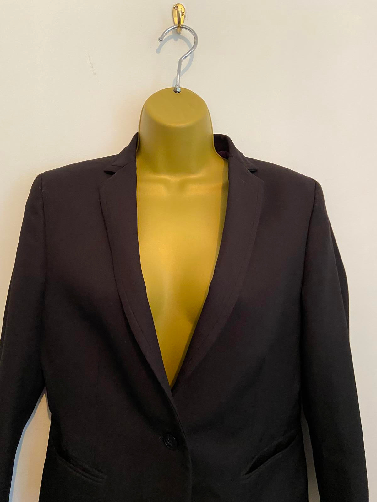 Brook Tavern Ladies Black Tailored Blazer - Single Button, Size 10R, Workwear