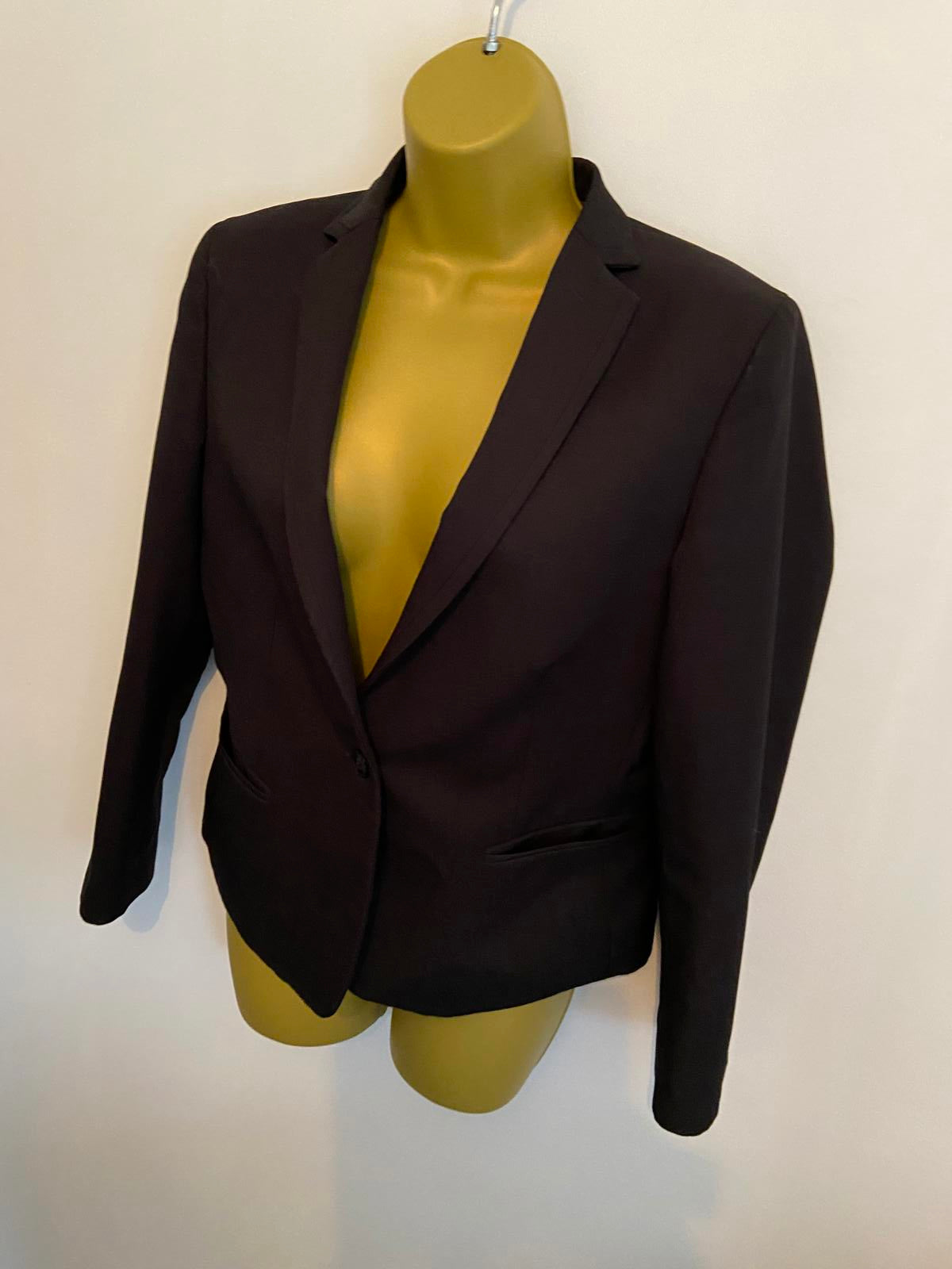Brook Tavern Ladies Black Tailored Blazer - Single Button, Size 10R, Workwear
