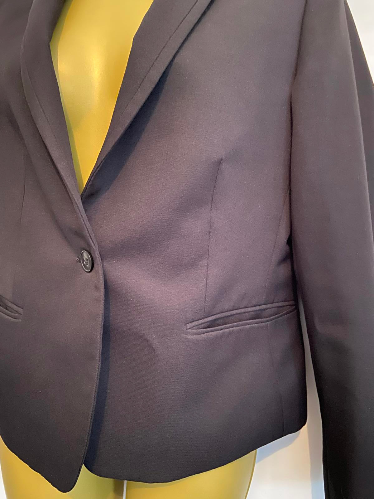 Brook Tavern Ladies Black Tailored Blazer - Single Button, Size 10R, Workwear