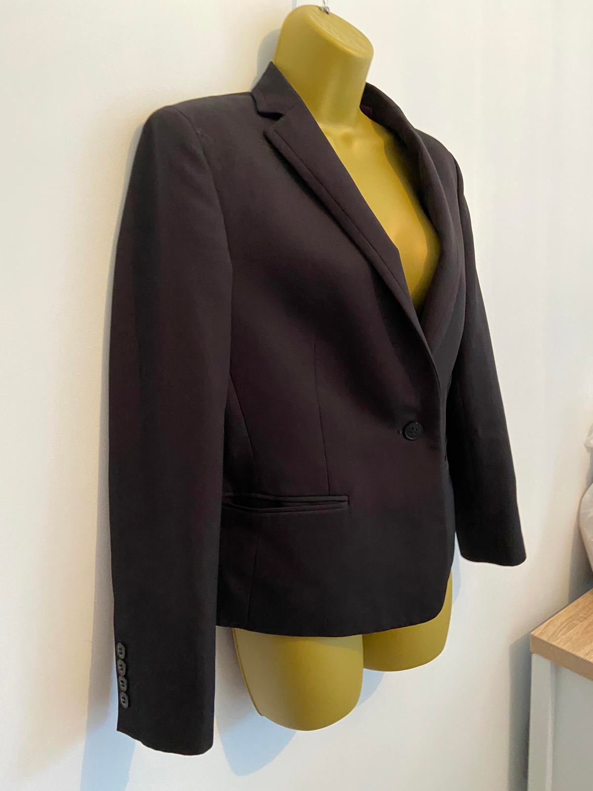 Brook Tavern Ladies Black Tailored Blazer - Single Button, Size 10R, Workwear