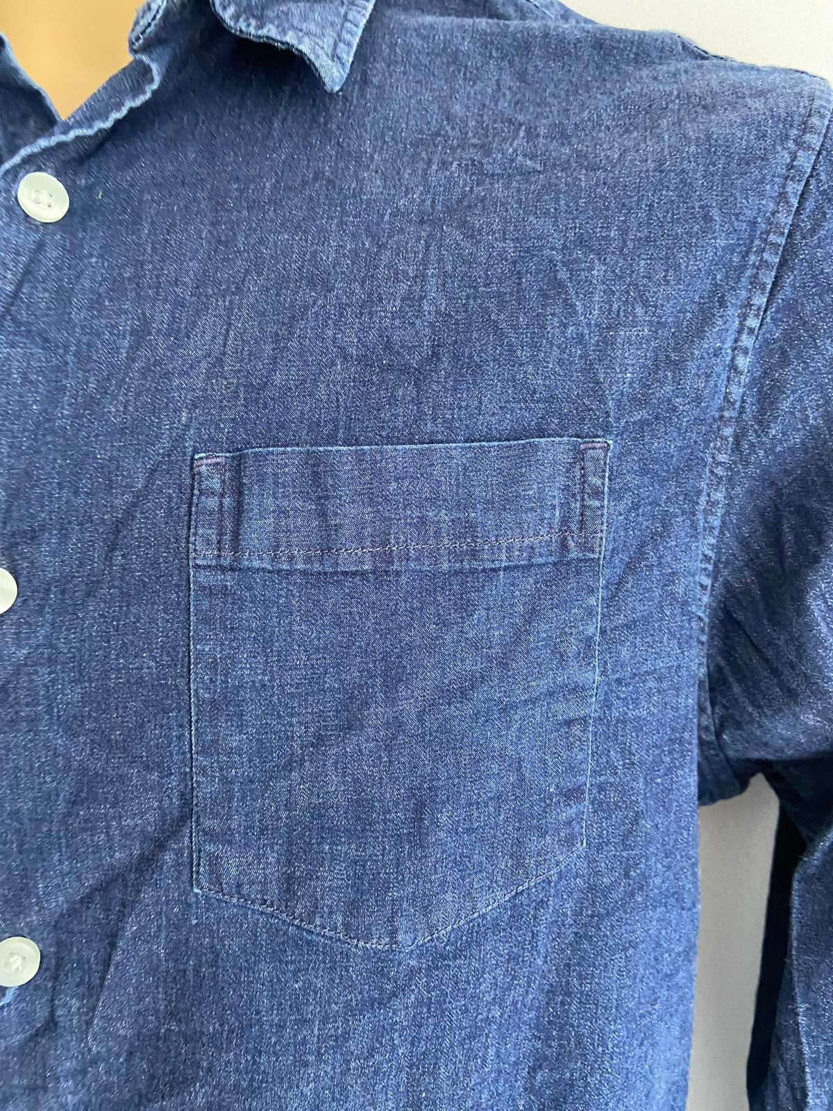 Burton Menswear London Thin Denim Shirt with Stretch