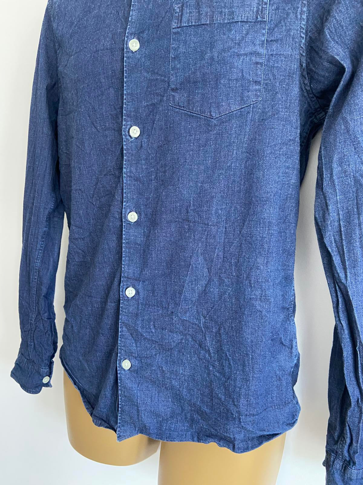 Burton Menswear London Thin Denim Shirt with Stretch