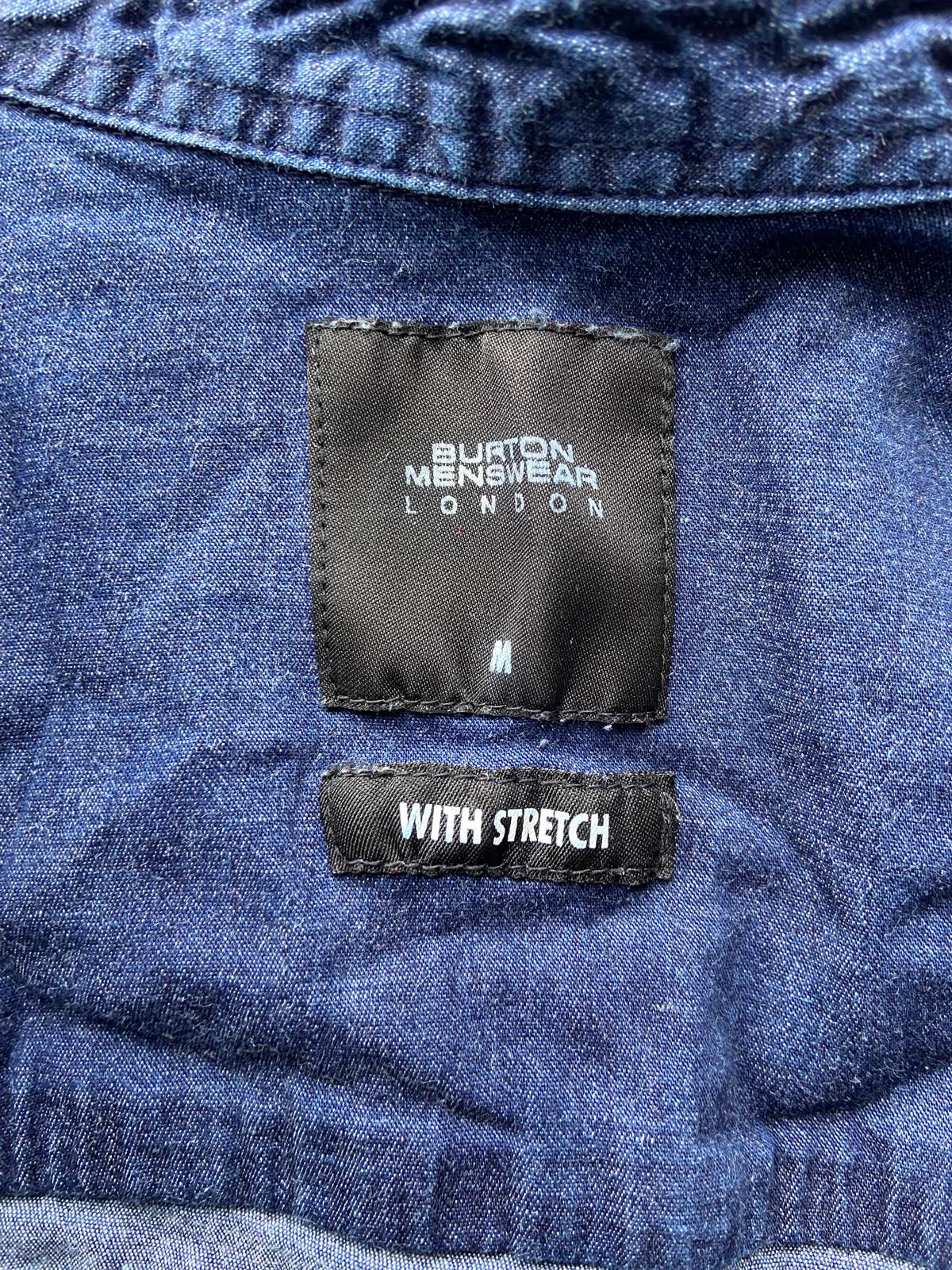 Burton Menswear London Thin Denim Shirt with Stretch