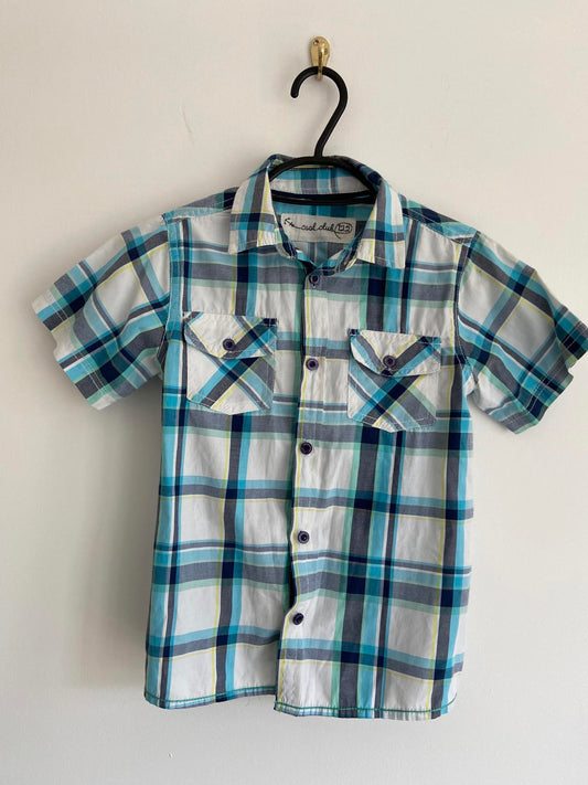 Boys' Tartan Lightweight Shirt, 9-10 Yrs