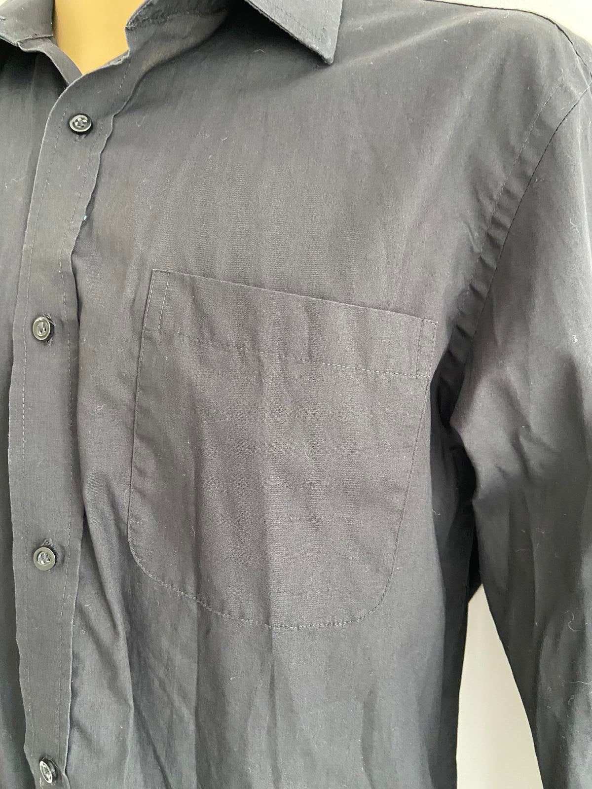 George Men's Black Lightweight Long-Sleeve Shirt, 14.5" Collar