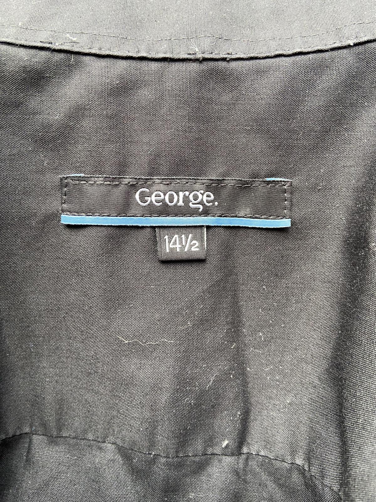 George Men's Black Lightweight Long-Sleeve Shirt, 14.5" Collar