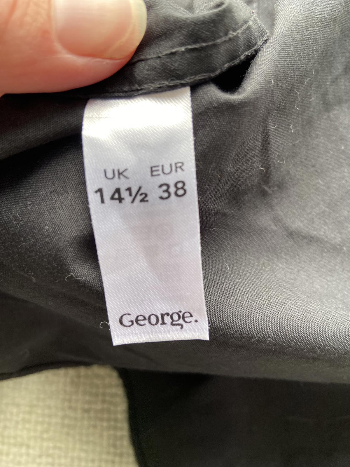 George Men's Black Lightweight Long-Sleeve Shirt, 14.5" Collar