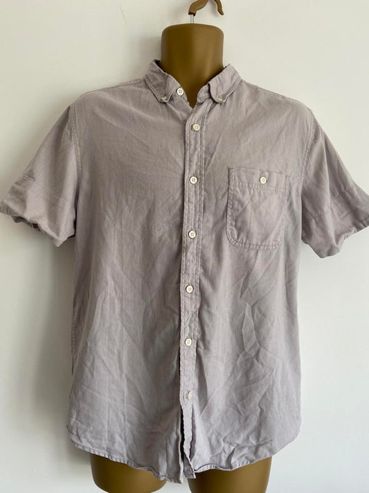 Topman Men's Medium Beige Classic Fit Shirt
