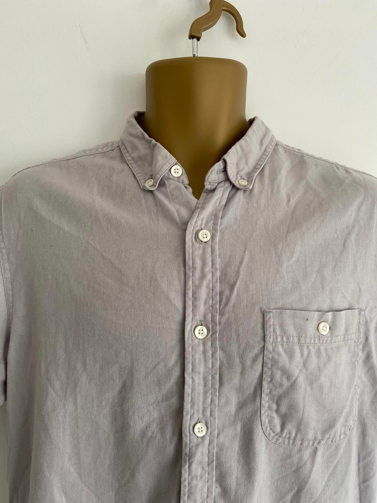 Topman Men's Medium Beige Classic Fit Shirt