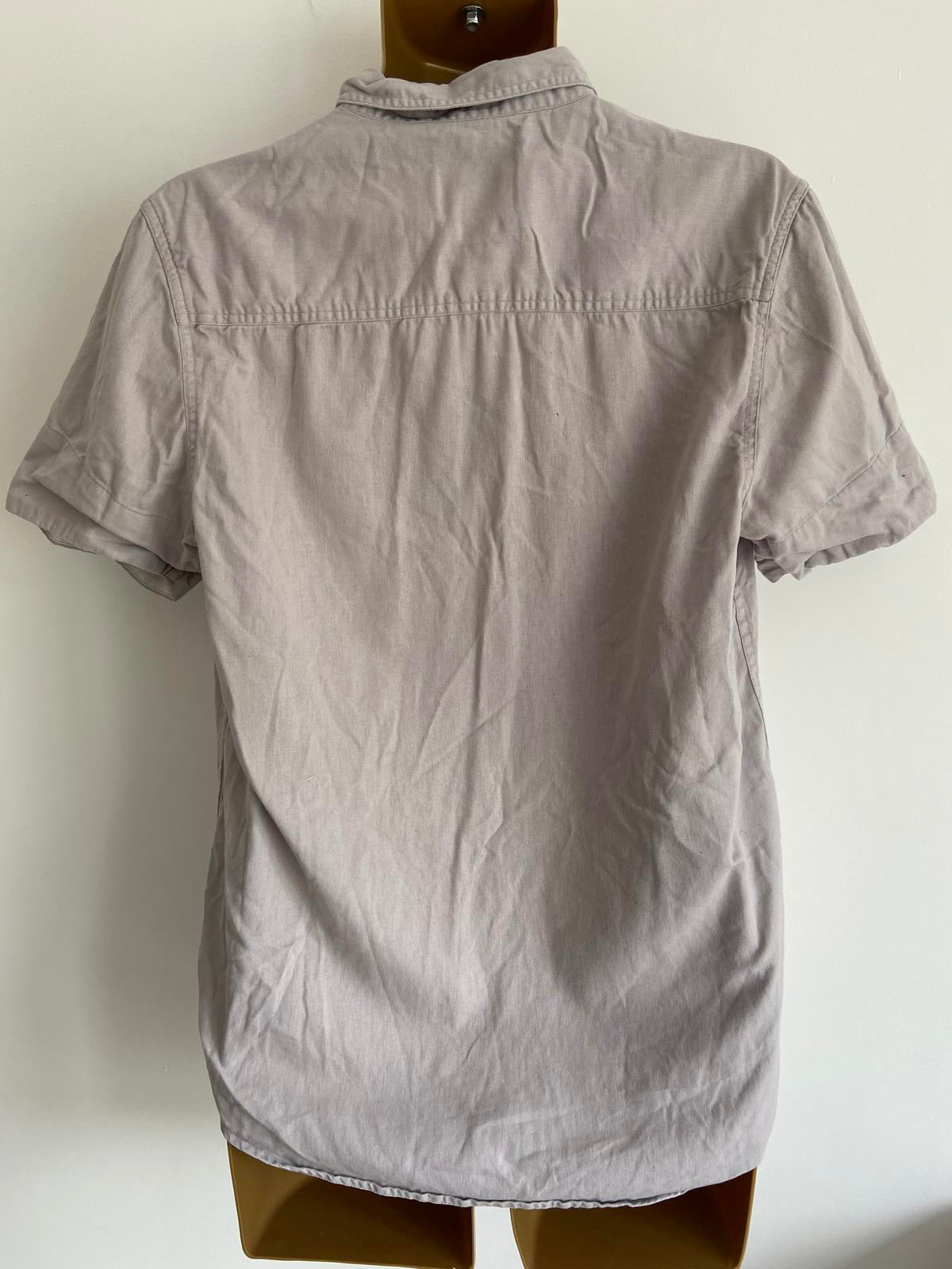 Topman Men's Medium Beige Classic Fit Shirt