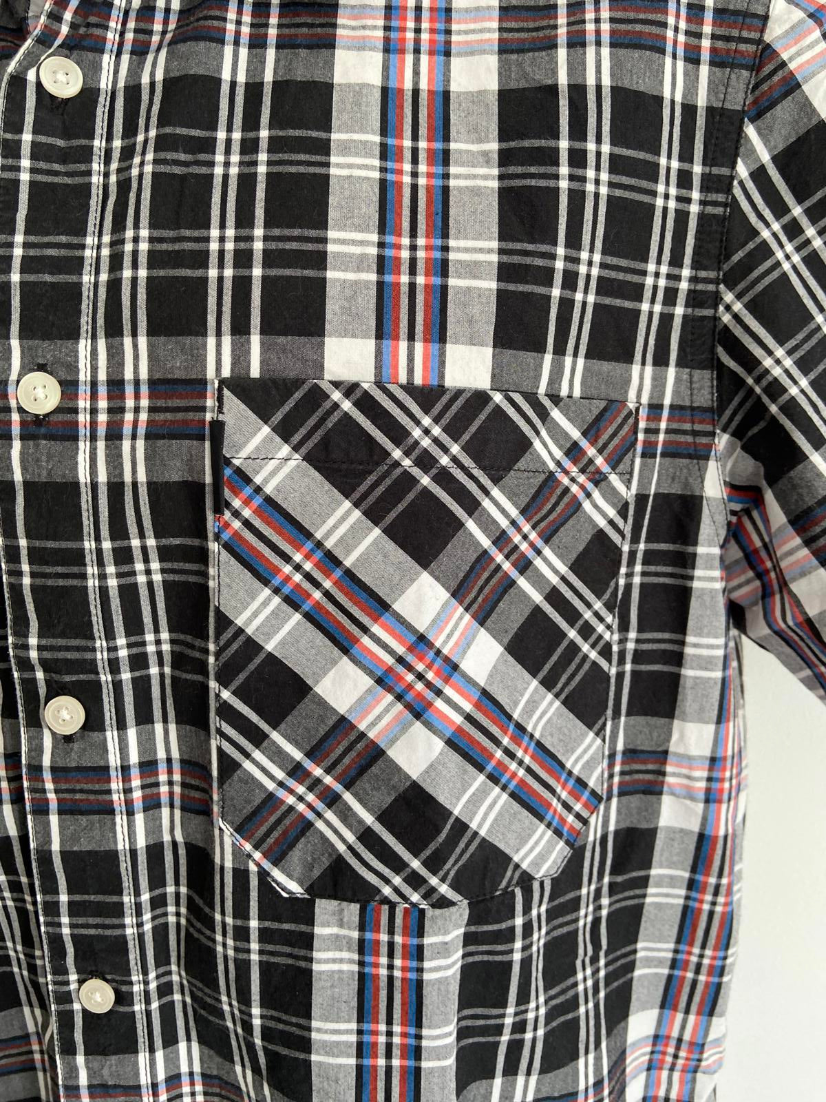 Bench Black Checked Short Sleeve Shirt Medium