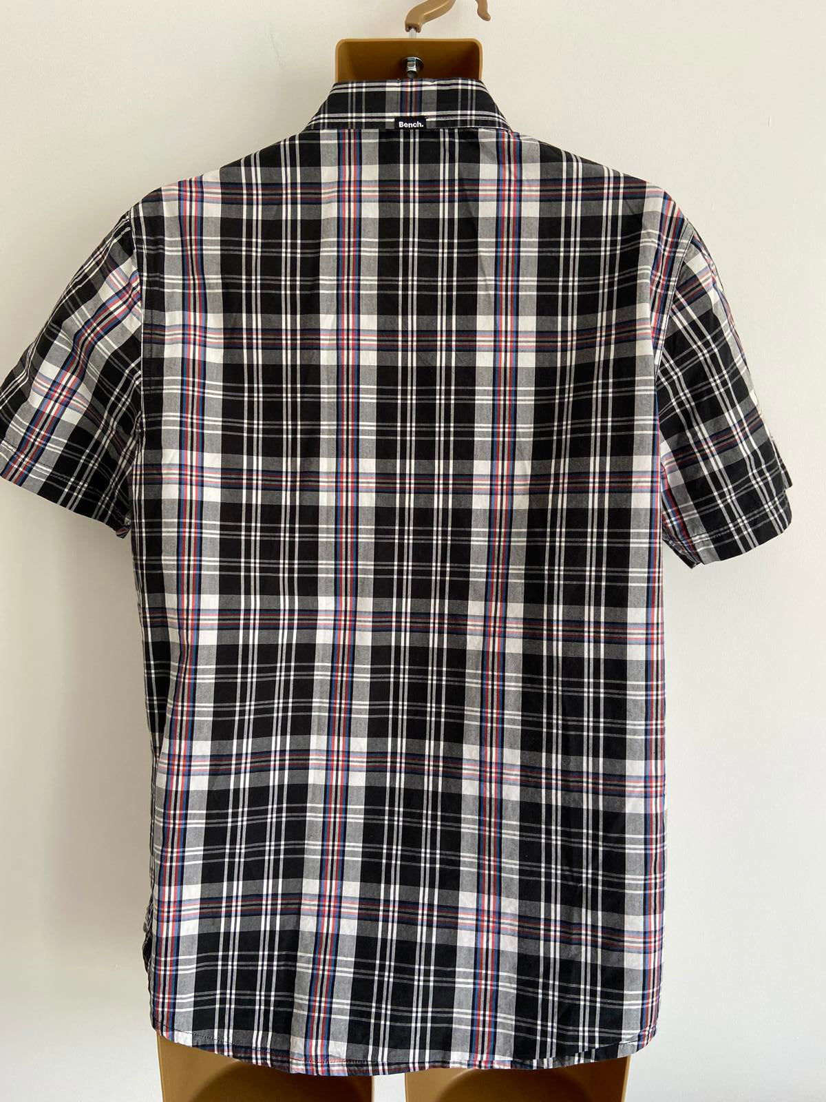 Bench Black Checked Short Sleeve Shirt Medium