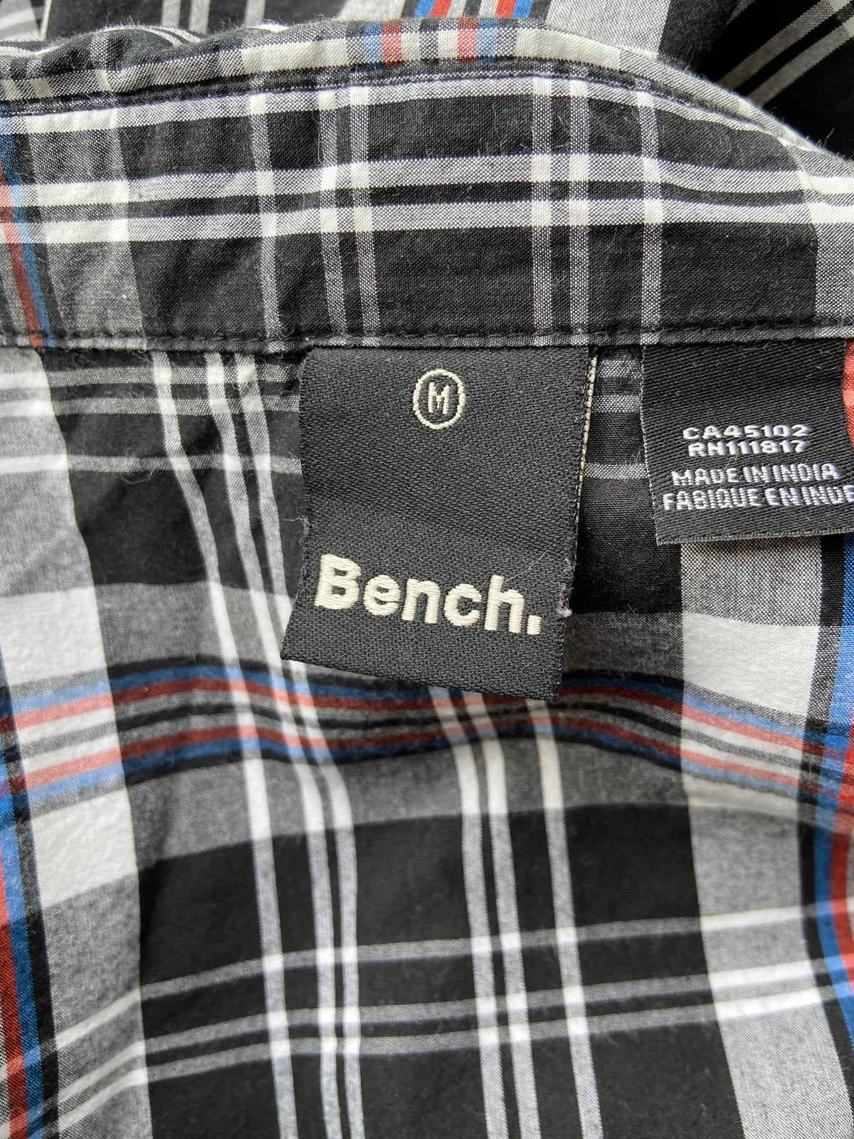 Bench Black Checked Short Sleeve Shirt Medium