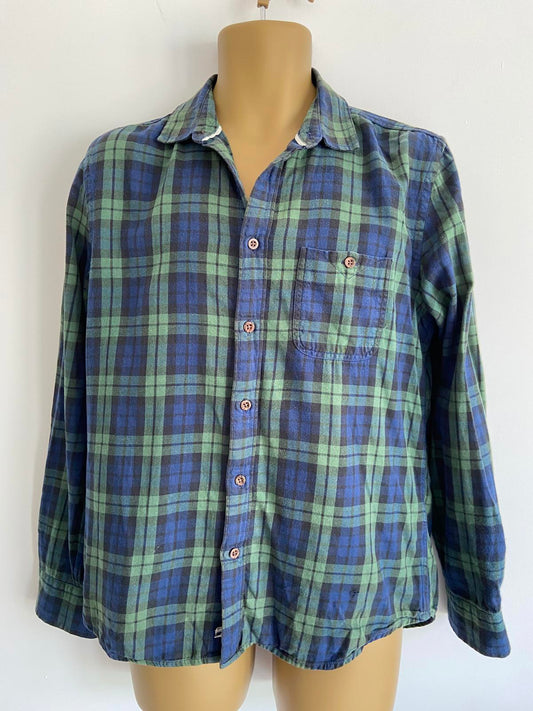 Burton Menswear London Blue & Green Checked Shirt
