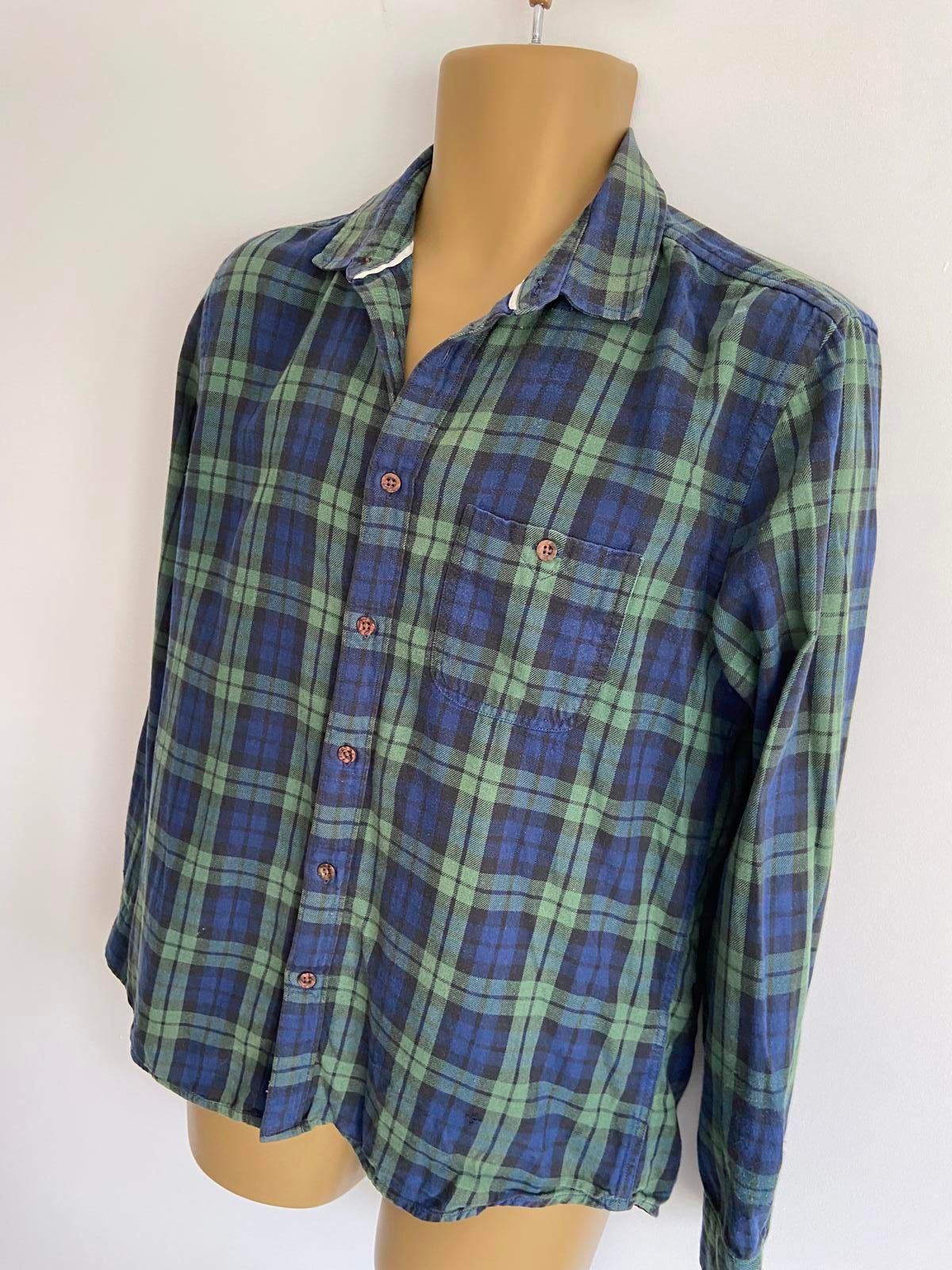 Burton Menswear London Blue & Green Checked Shirt