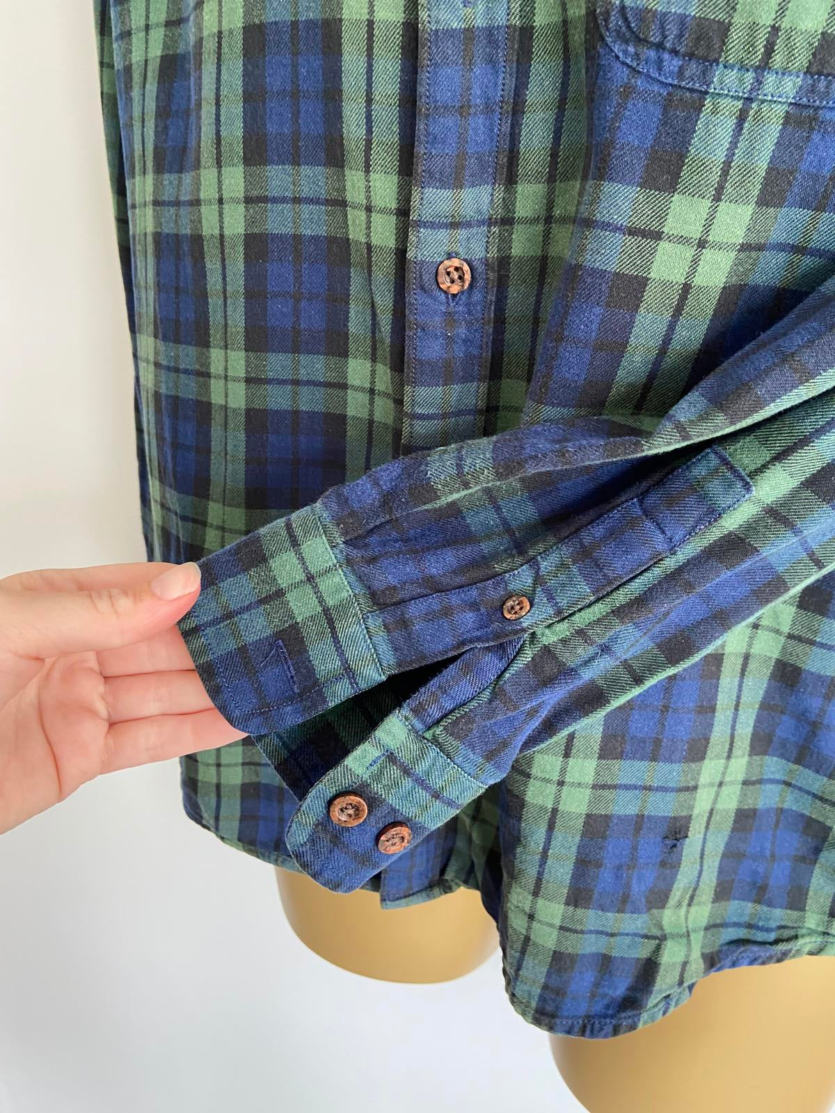 Burton Menswear London Blue & Green Checked Shirt
