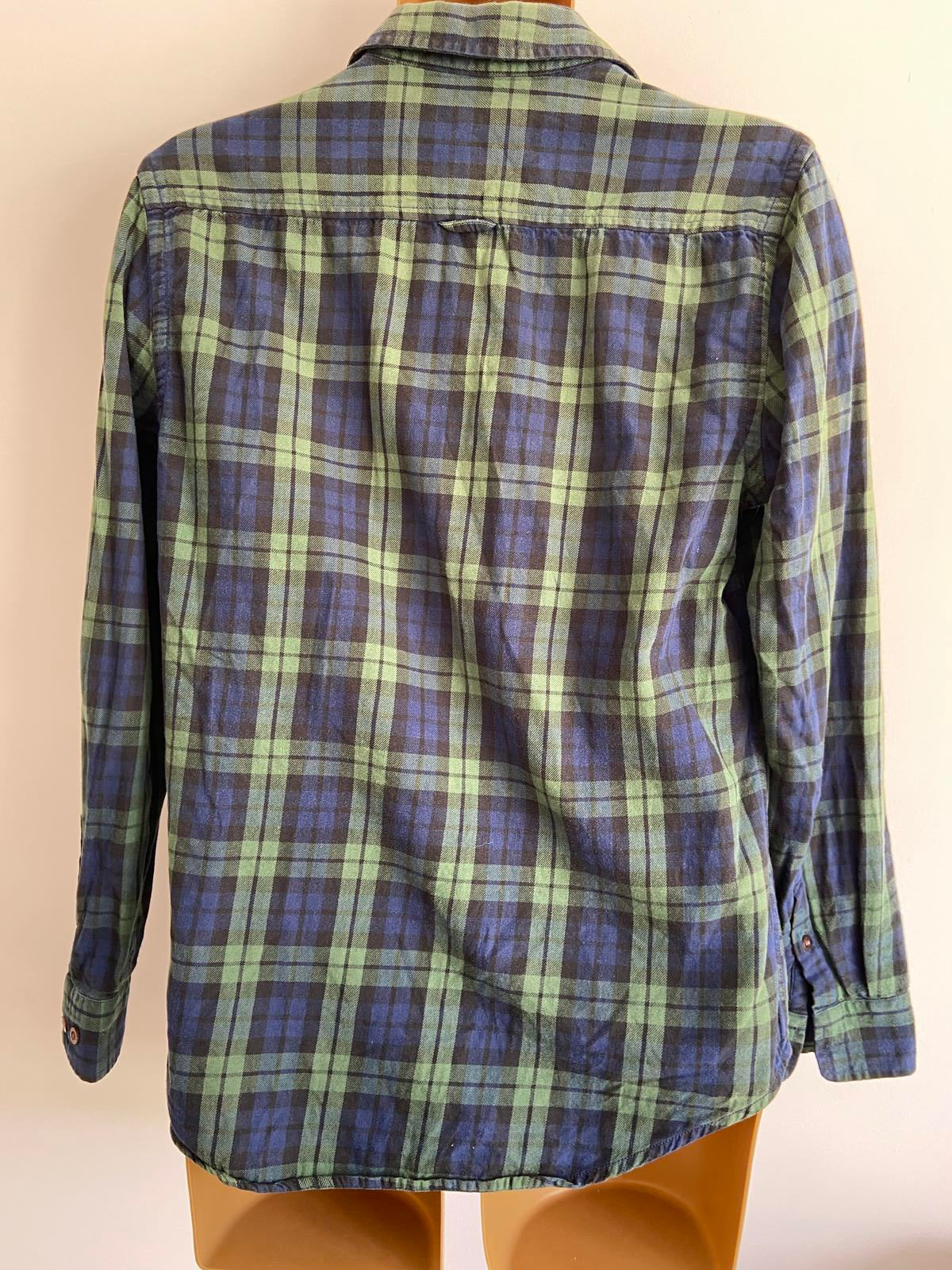 Burton Menswear London Blue & Green Checked Shirt