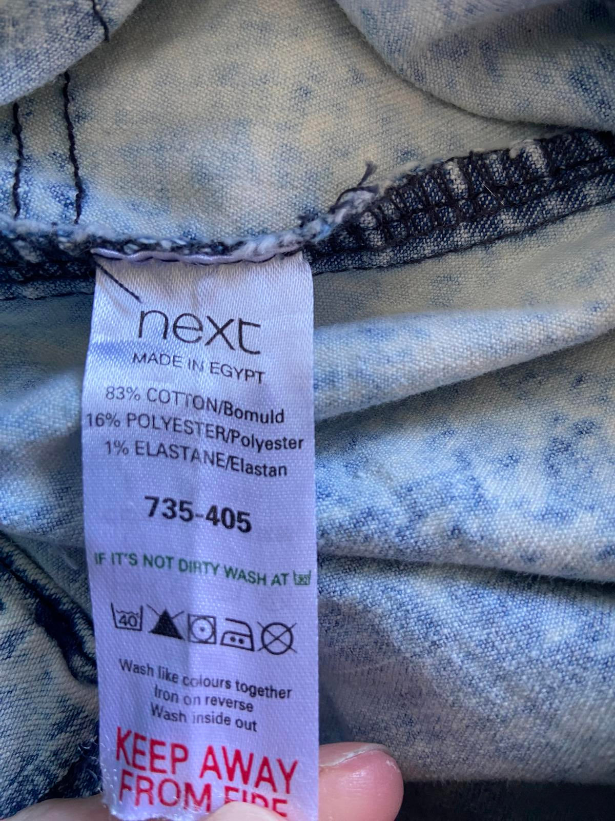 Next Size 10 Regular Light Wash Jeggings Ruched Elasticated Ankle 70cm Leg