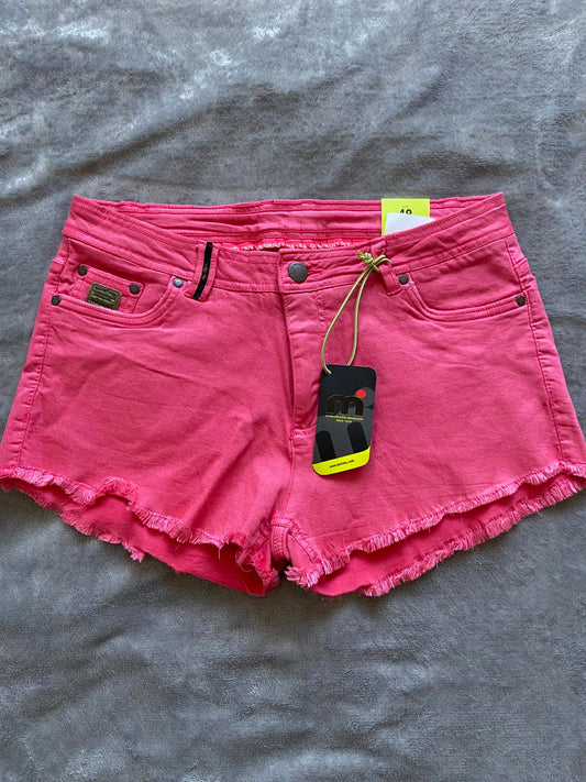 Mistral Size 20 (EU 48) Hot Pink Denim Shorts Rose Embroidery New With Tags