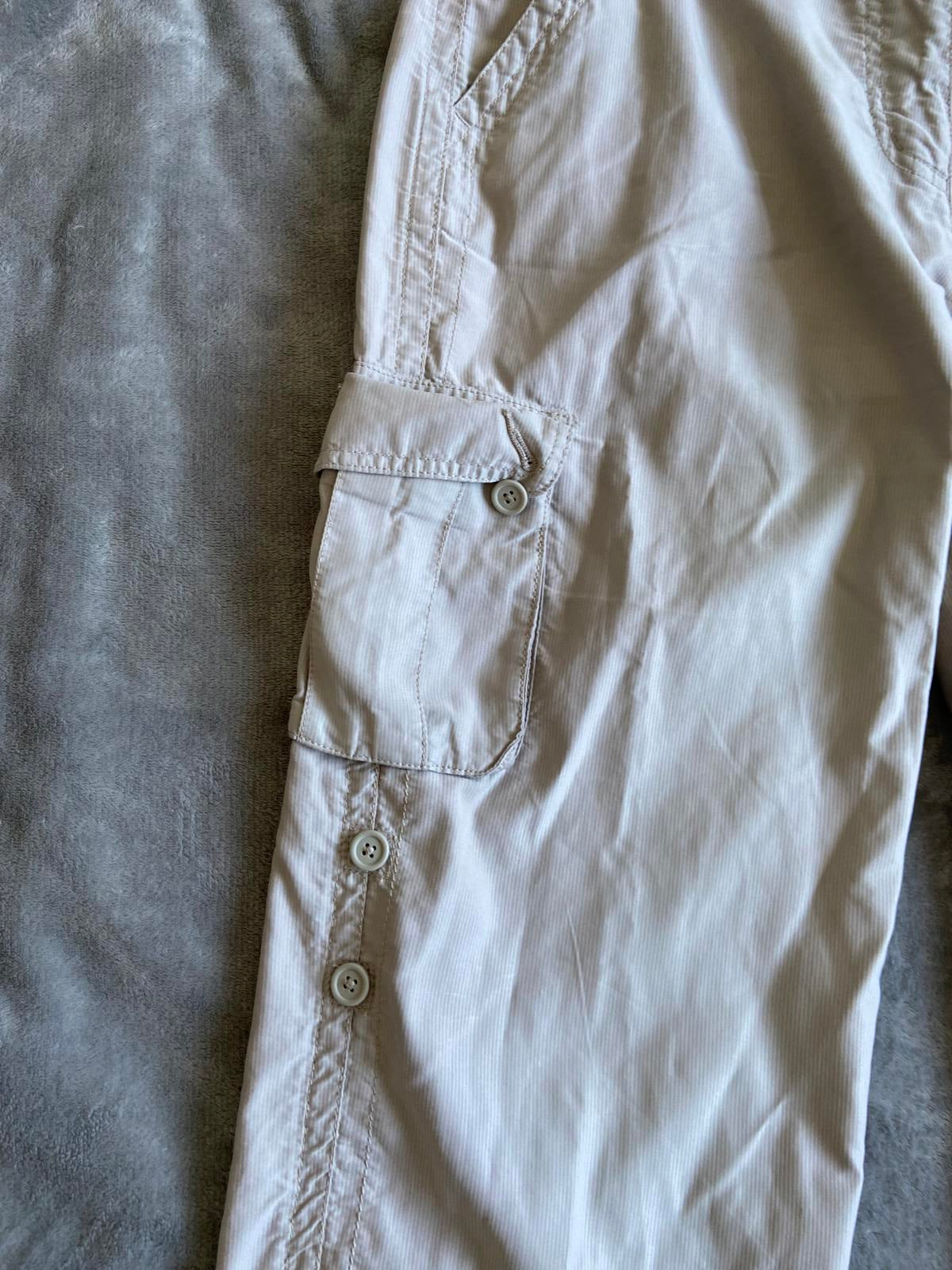 George Size 14 Beige Cropped 3/4 Length Combat Style Trousers 53cm Leg