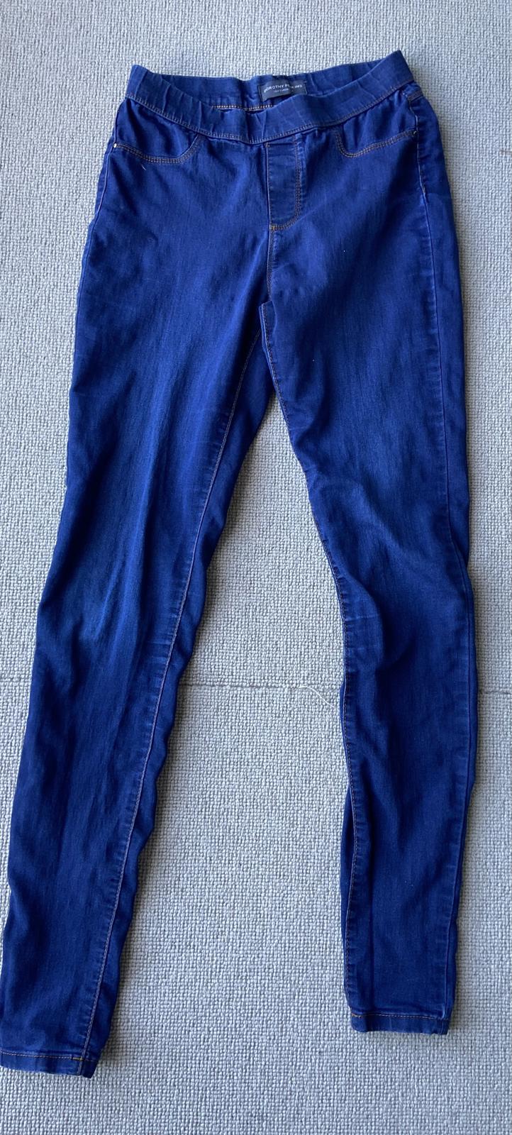 Dorothy Perkins Blue Jeggings with Orange Stitching Size 8