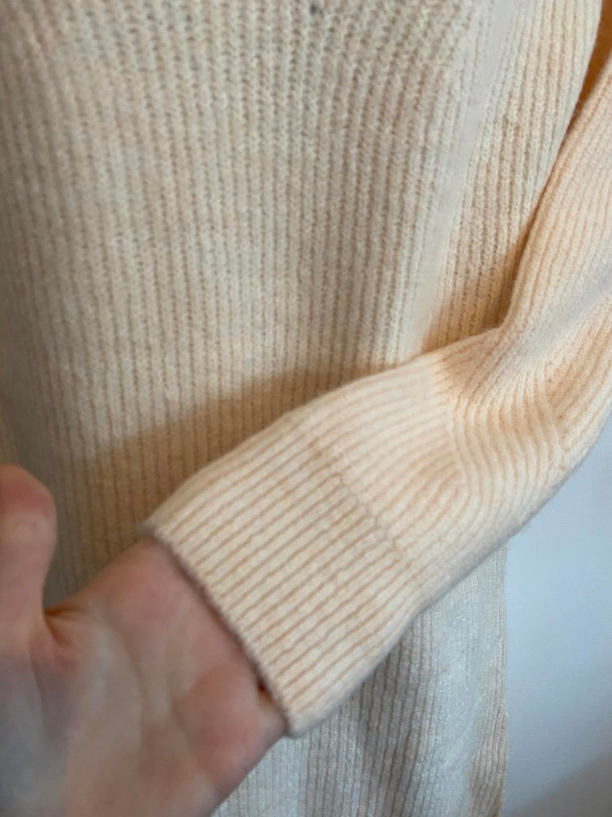 Pimkie Ladies Ribbed Turtleneck Sweater Dress - Beige/Peach, Size XS, BNWT