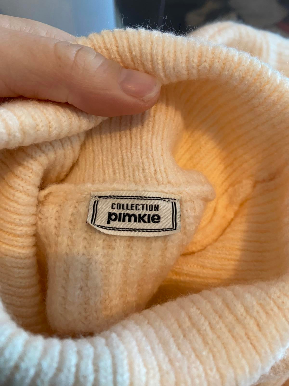 Pimkie Ladies Ribbed Turtleneck Sweater Dress - Beige/Peach, Size XS, BNWT