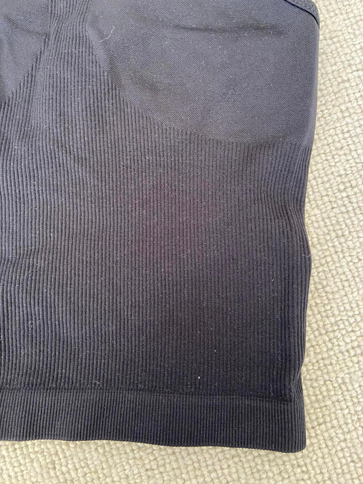 Small Black Ribbed Sports Bra with Adjustable Straps