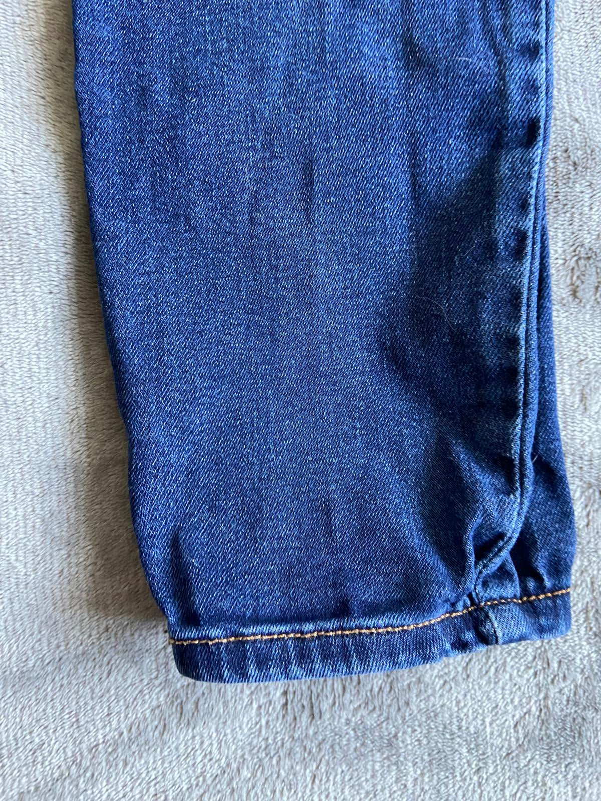 New Look Hallie Disco Jeans Size 12 Blue High Waisted Skinny 69cm Leg