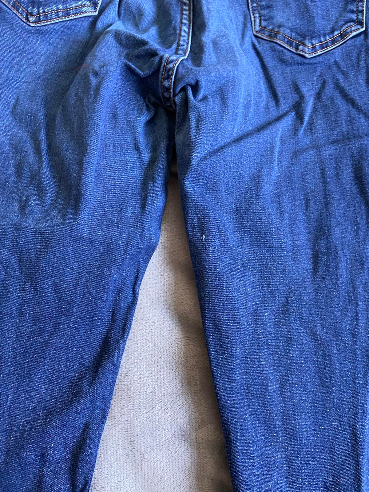 New Look Hallie Disco Jeans Size 12 Blue High Waisted Skinny 69cm Leg