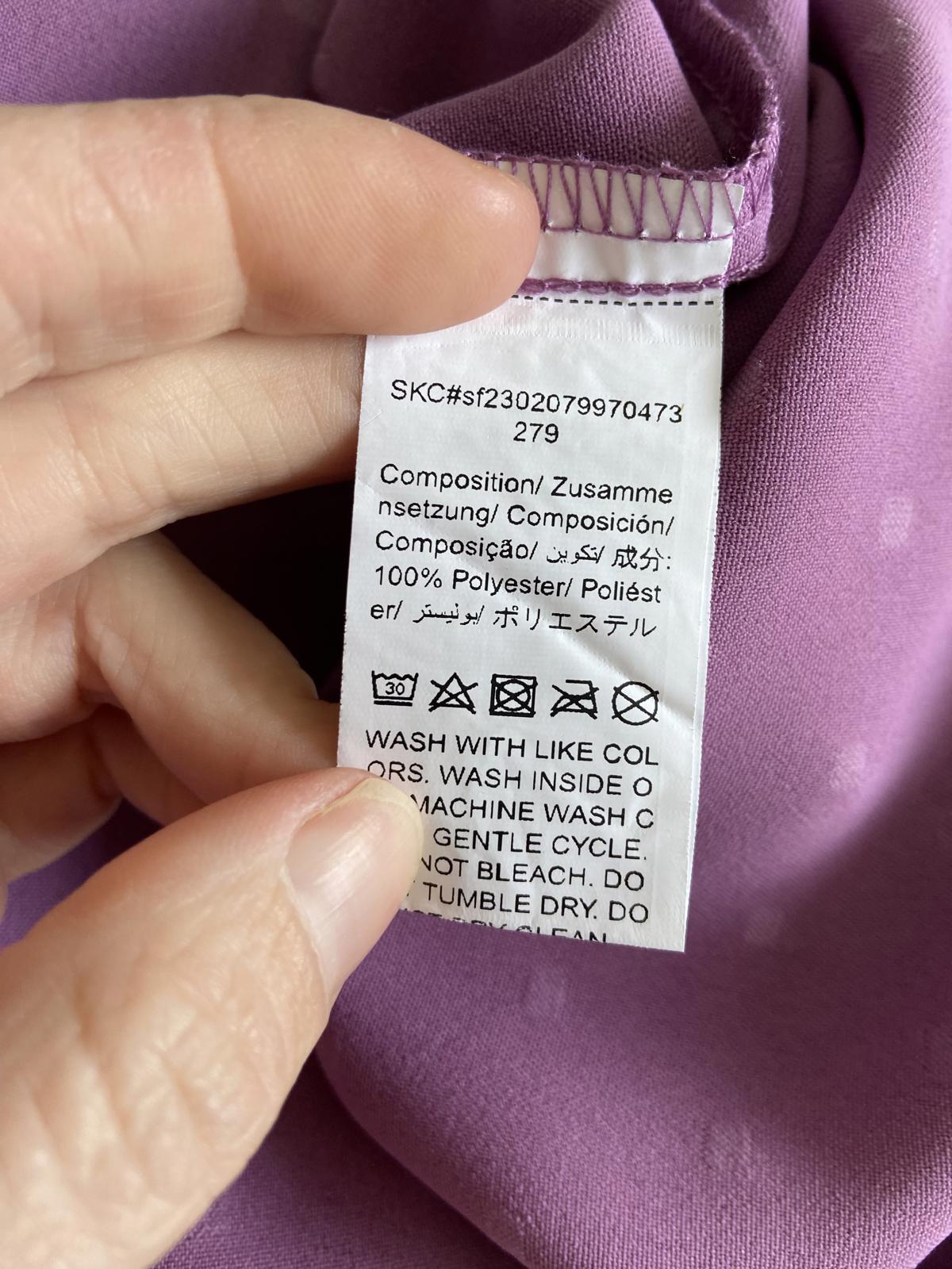 Shein Curve 4XL Lilac Blouse Short Sleeve Smocked Smock Top