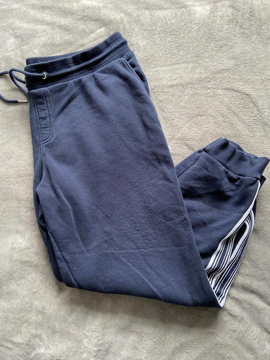 F&F Men's Size 2XL Navy Blue Joggers Stripe Detail Cotton Blend 73cm Leg